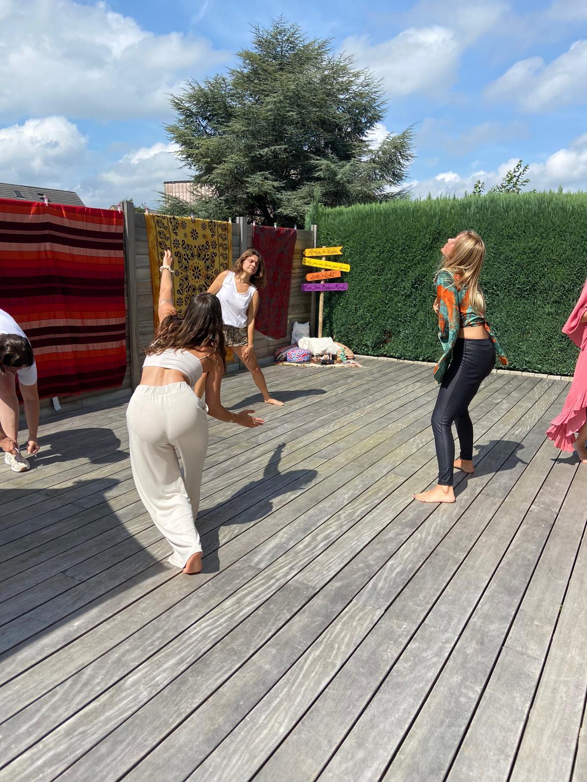 Outdoor Ecstatic Dance. Tapping and letting go of emotions through movement and dance