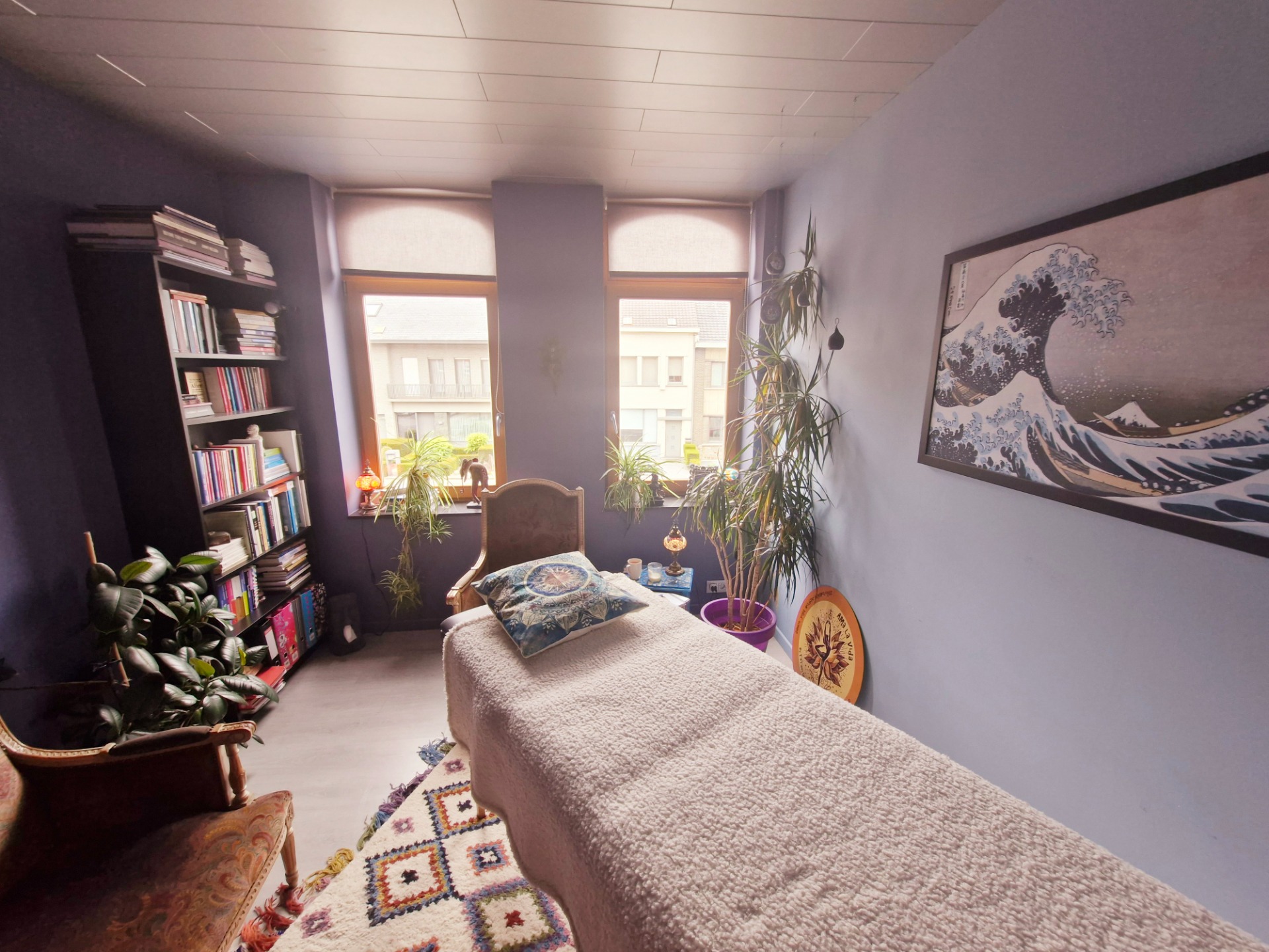 The private practice is set up for a Energy Healing